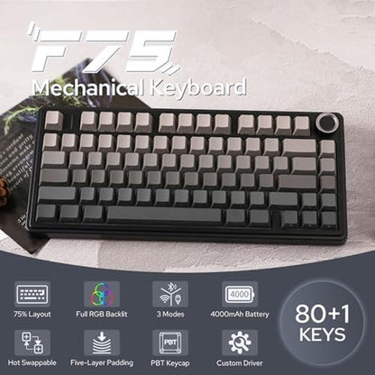 Keyboard Epomaker: Epomaker X Aula F75 Gasket Mechanical – Side View