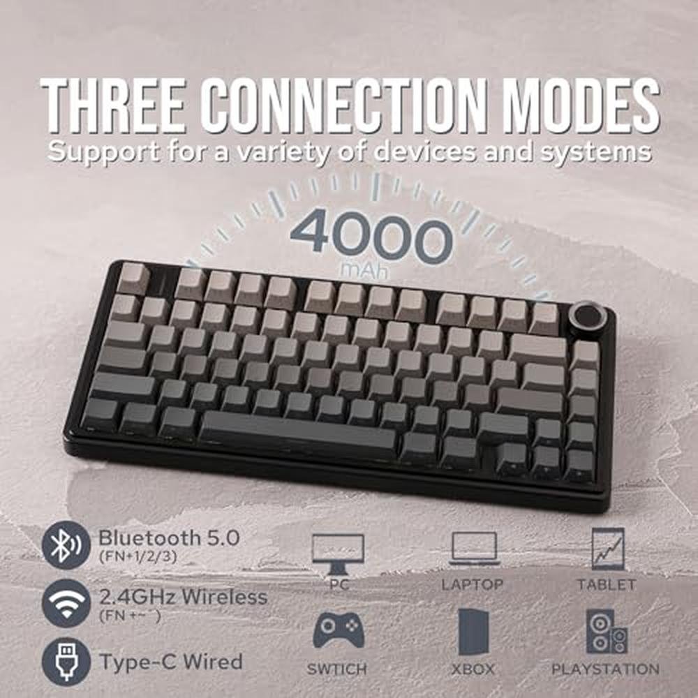 Keyboard Epomaker: Epomaker X Aula F75 Gasket Mechanical – Close-up Detail