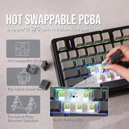 Keyboard Epomaker: Epomaker X Aula F75 Gasket Mechanical – In Use