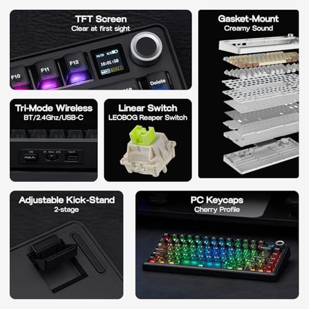 Keyboard Epomaker: EPOMAKER X Aula F75 MAX Wireless – Close-up Detail