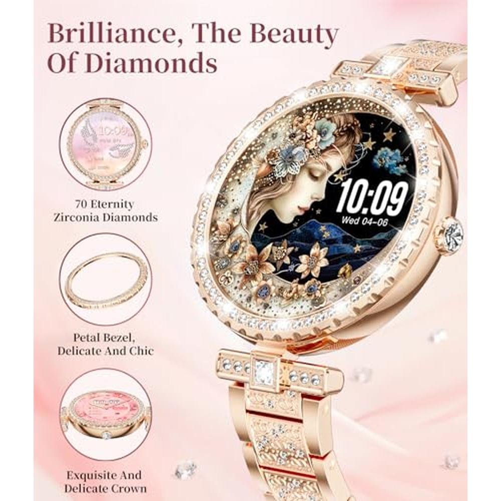 Women Watch: ESFOE 1.19 AMOLED Smart Watch – Side View