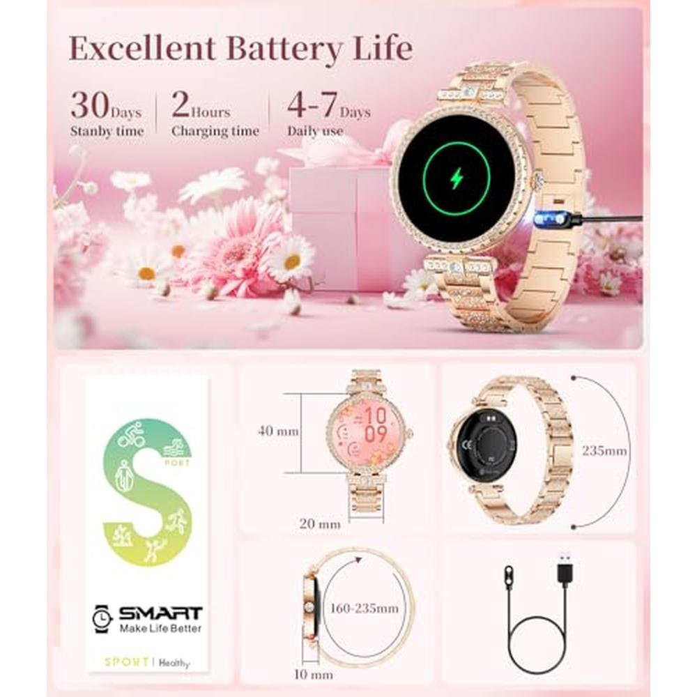 Women Watch: ESFOE 1.19 AMOLED Smart Watch – In Use