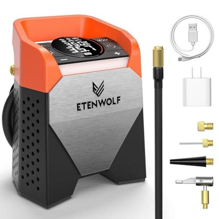 Air Compressor: ETENWOLF Zephyr S5 Heavy Duty Tire Inflator – Front View
