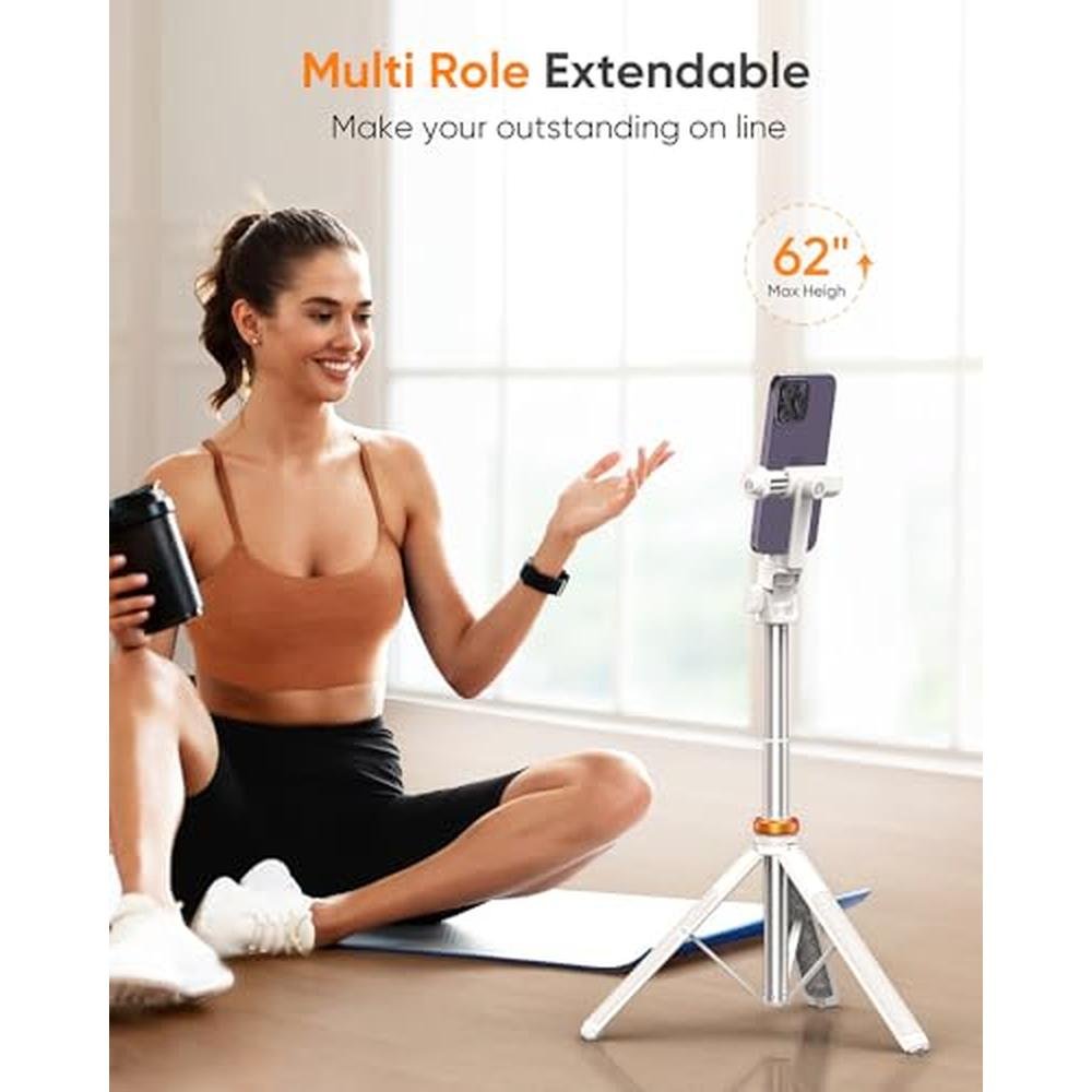 Tripod iPhone: EUCOS 62 Sturdy Selfie Stick Tripod with – Close-up Detail