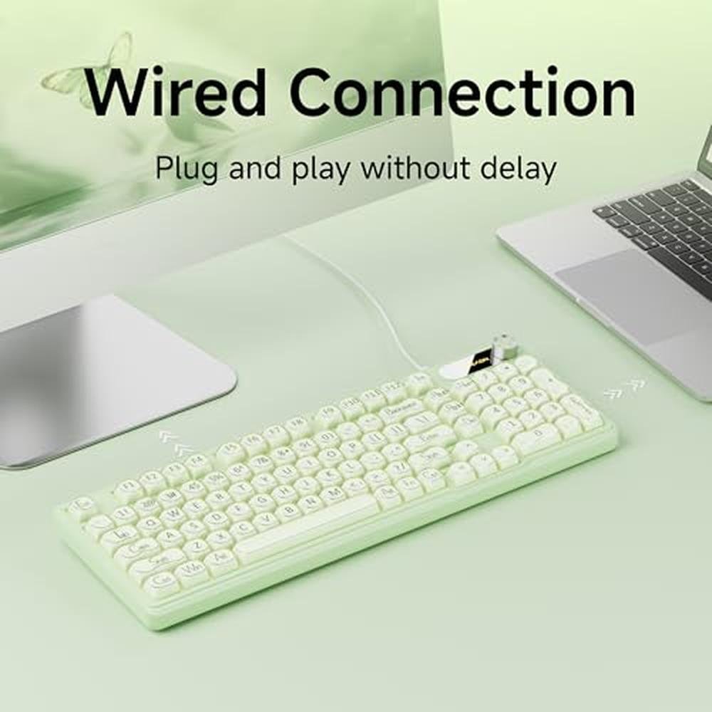 Keyboard Wired: EWEADN V102 98-Key Creamy Gaming Keyboard – Packaging