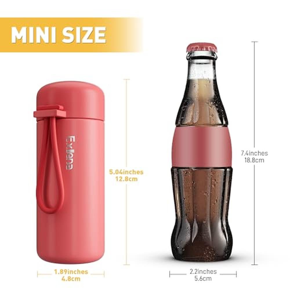 Water Bottle: Exllena Mini 5oz Insulated Water Bottle – Side View