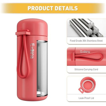 Water Bottle: Exllena Mini 5oz Insulated Water Bottle – Close-up Detail