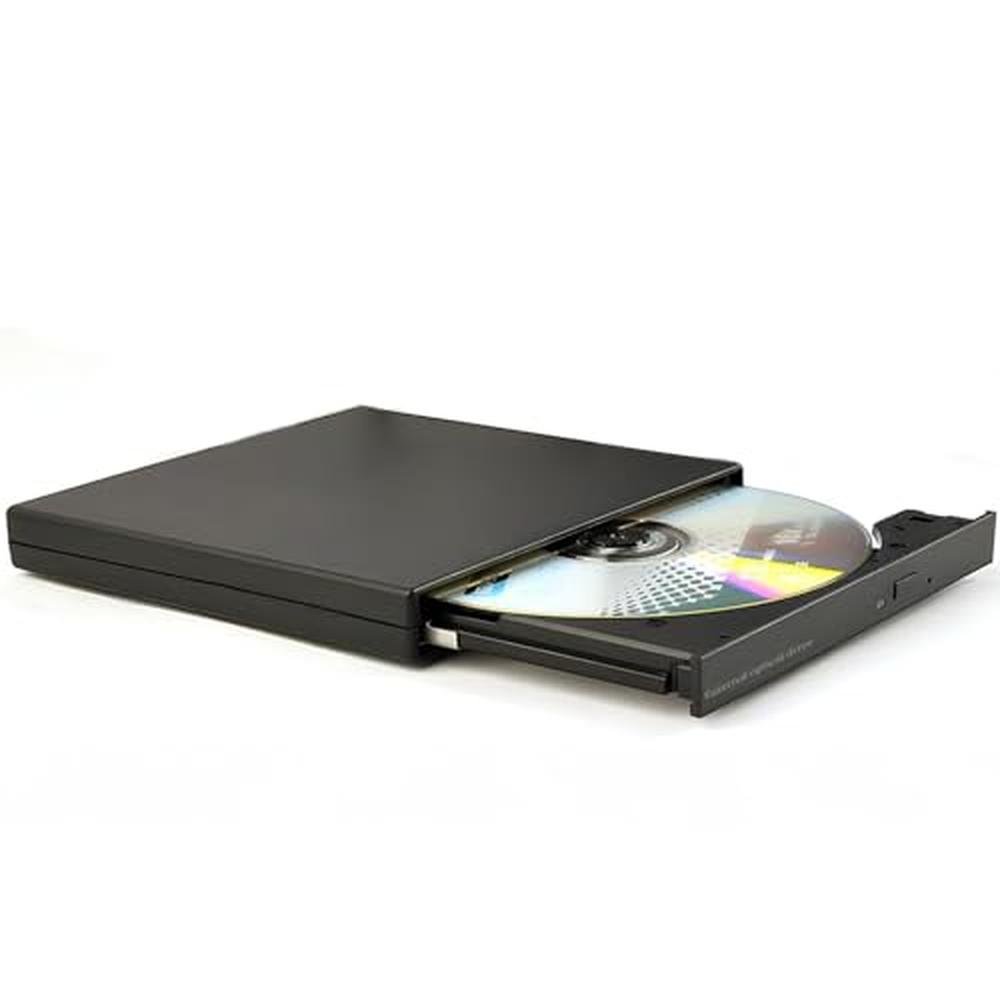 External CD/DVD Drive: Svemei Slim Portable CD Burner +/-RW – Front View