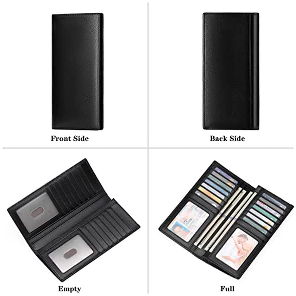 FALAN MULE Wallets for Men Genuine Leather RFID Blocking – Close-up Detail
