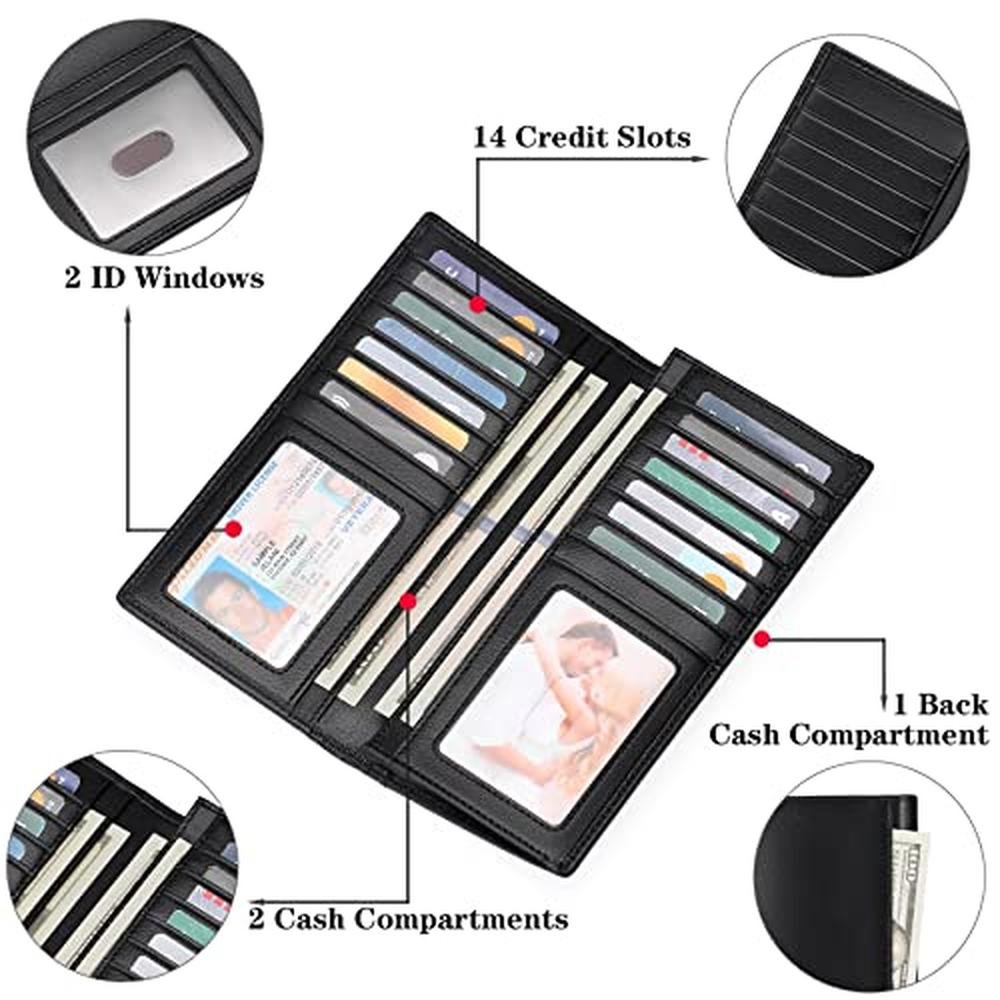 FALAN MULE Wallets for Men Genuine Leather RFID Blocking – In Use