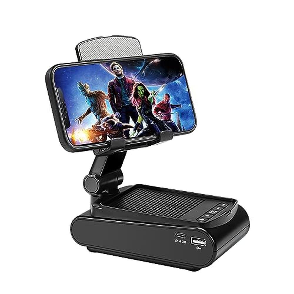 Bluetooth Speaker: Fanlory Gifts for Men Cell Phone Stand – Front View