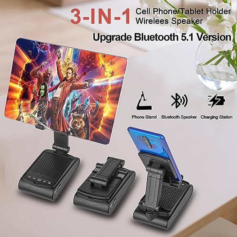 Bluetooth Speaker: Fanlory Gifts for Men Cell Phone Stand – Close-up Detail