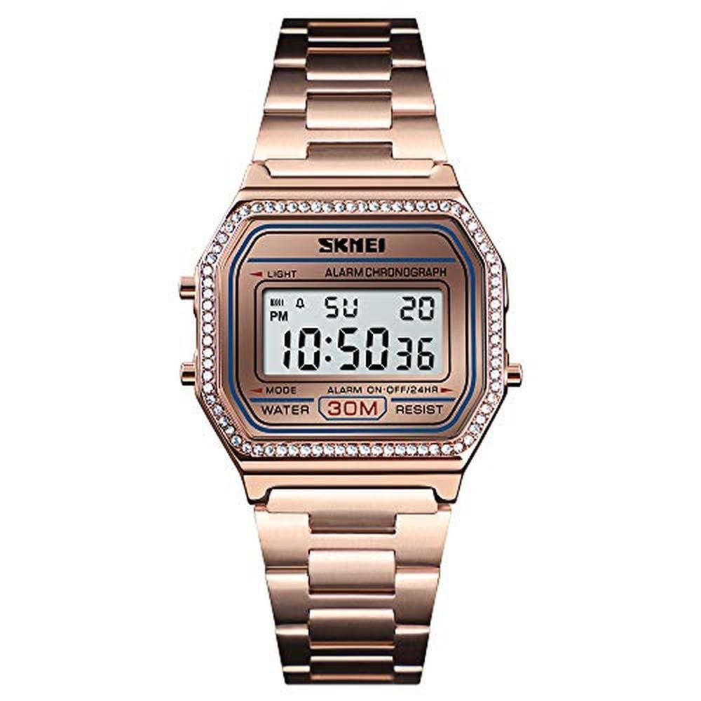 Gold Fanmis Watch: FANMIS Luxury Fashion Digital Electronic – Front View