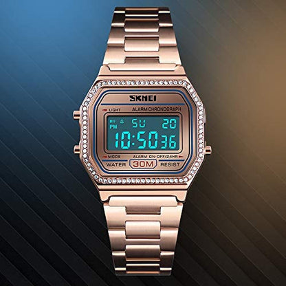 Gold Fanmis Watch: FANMIS Luxury Fashion Digital Electronic – In Use