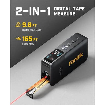Laser Tape Measure: Fanttik A10 Pro 2-in-1 Digital Laser – Side View