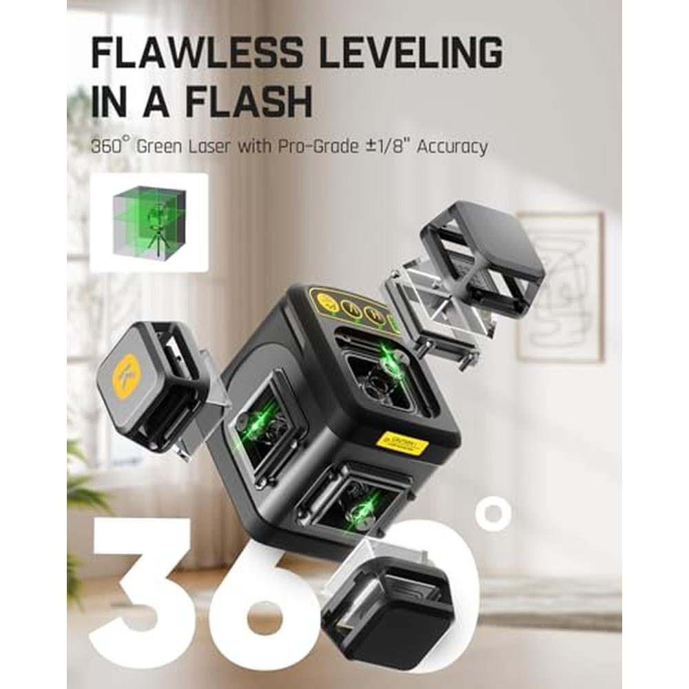 Laser Level: Fanttik D12 Ace 360 Self-Leveling 3x360 – Close-up Detail