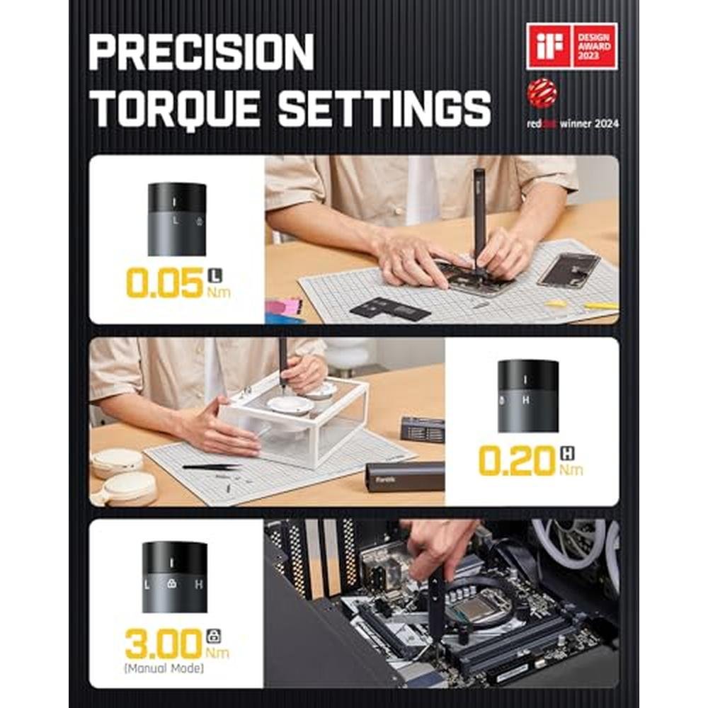 Mini Electric Screwdriver: Fanttik E1 Max 3.7V & T1 Max – Side View