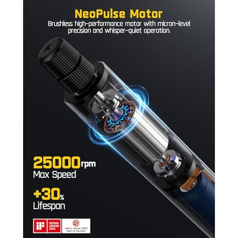 Cordless Rotary Tool Kit: Fanttik F2 Master Mini 5-Speed 25 – Close-up Detail