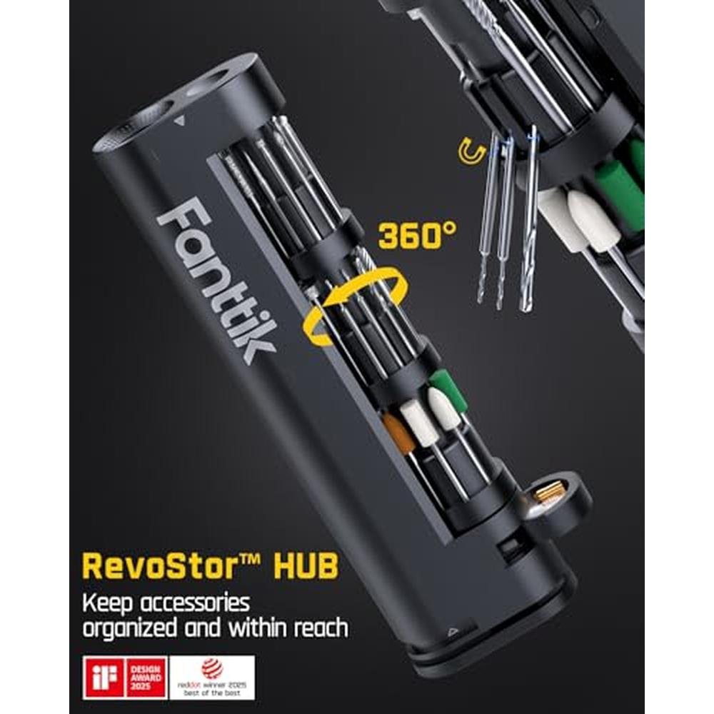 Cordless Rotary Tool Kit: Fanttik F2 Master Mini 5-Speed 25 – In Use