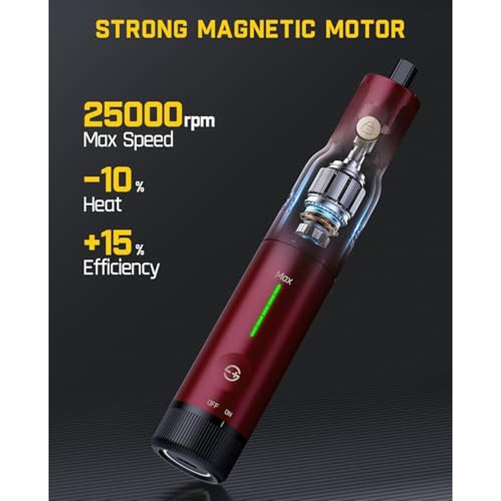 Cordless Rotary Tool Kit: Fanttik F2 PRO Strong Magnetic – Side View
