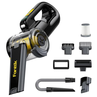 Cordless Car Vacuum: Fanttik Fold V10 APEX Pivot 17000Pa – Front View