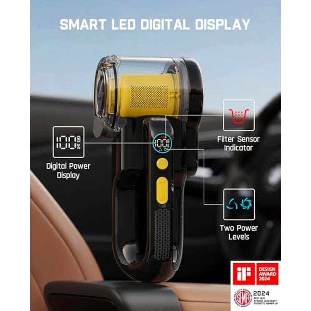 Cordless Car Vacuum: Fanttik Fold V10 APEX Pivot 17000Pa – In Use