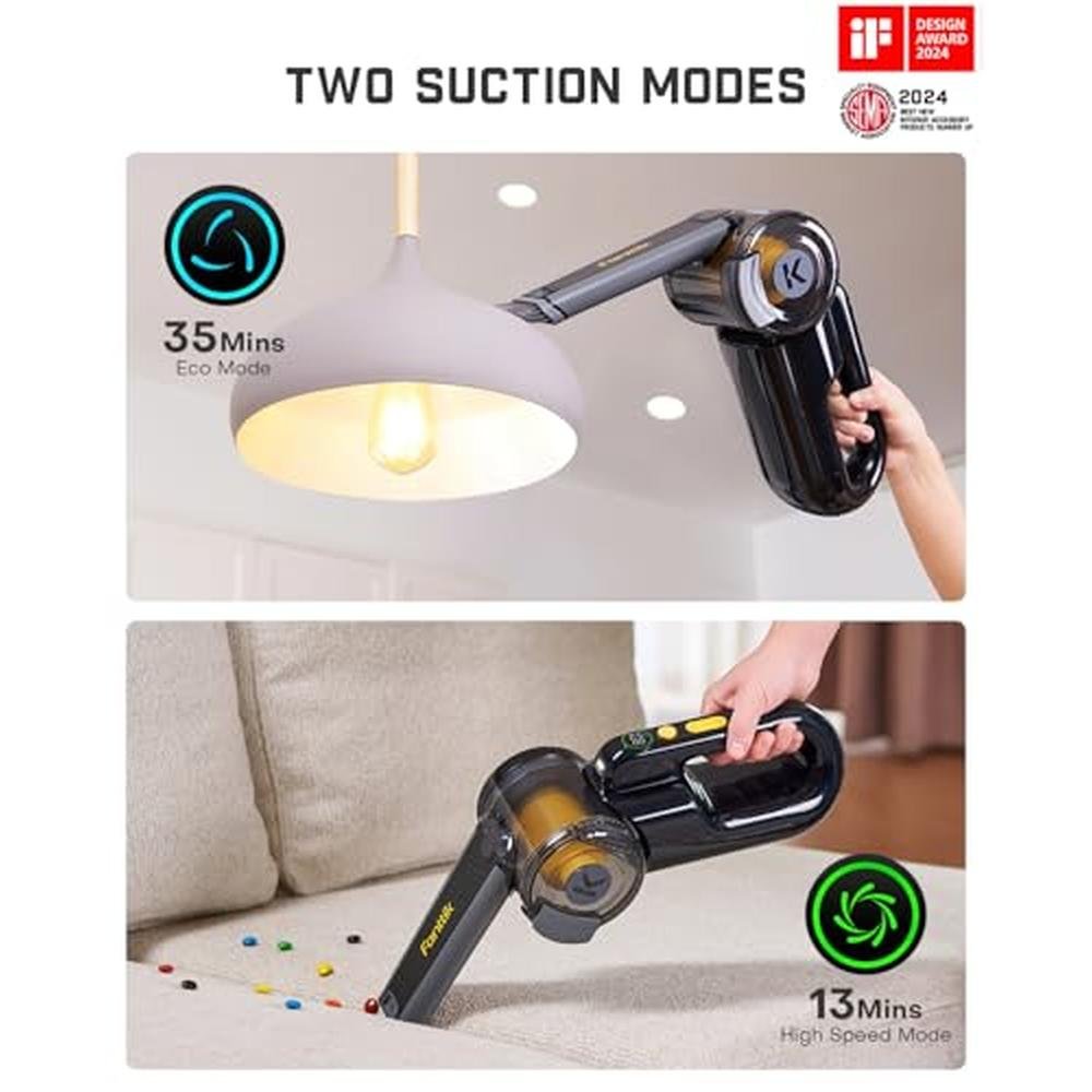 Cordless Car Vacuum: Fanttik Fold V10 APEX Pivot 17000Pa – Packaging