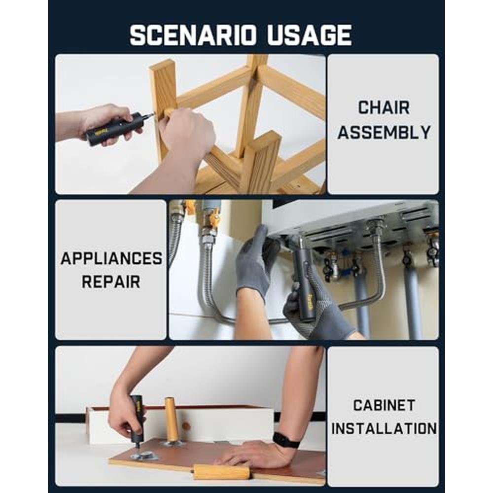 Cordless Screwdriver & Electric Scissors – In Use