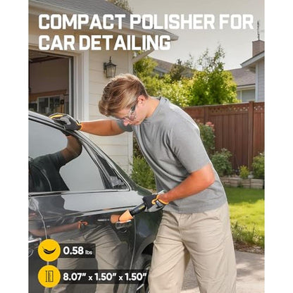 Car Buffer Polisher: Fanttik P10 Pro Mini 4000mAh Cordless – Side View