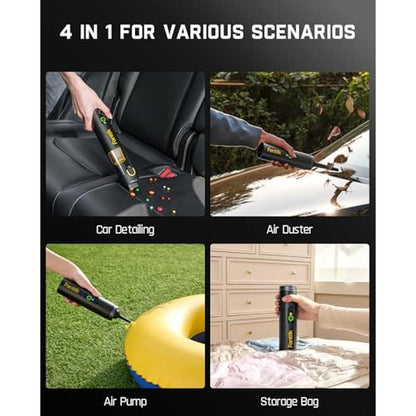 Cordless Car Vacuum: Fanttik Slim V10 APEX 4-in-1 Portable – Side View