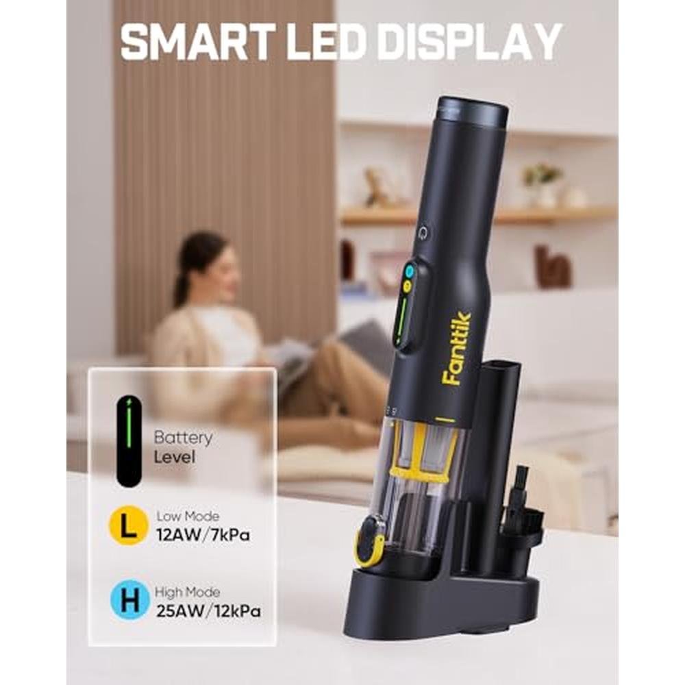 Cordless Handheld Vacuum: Fanttik Slim V10 Lite 12000Pa – In Use