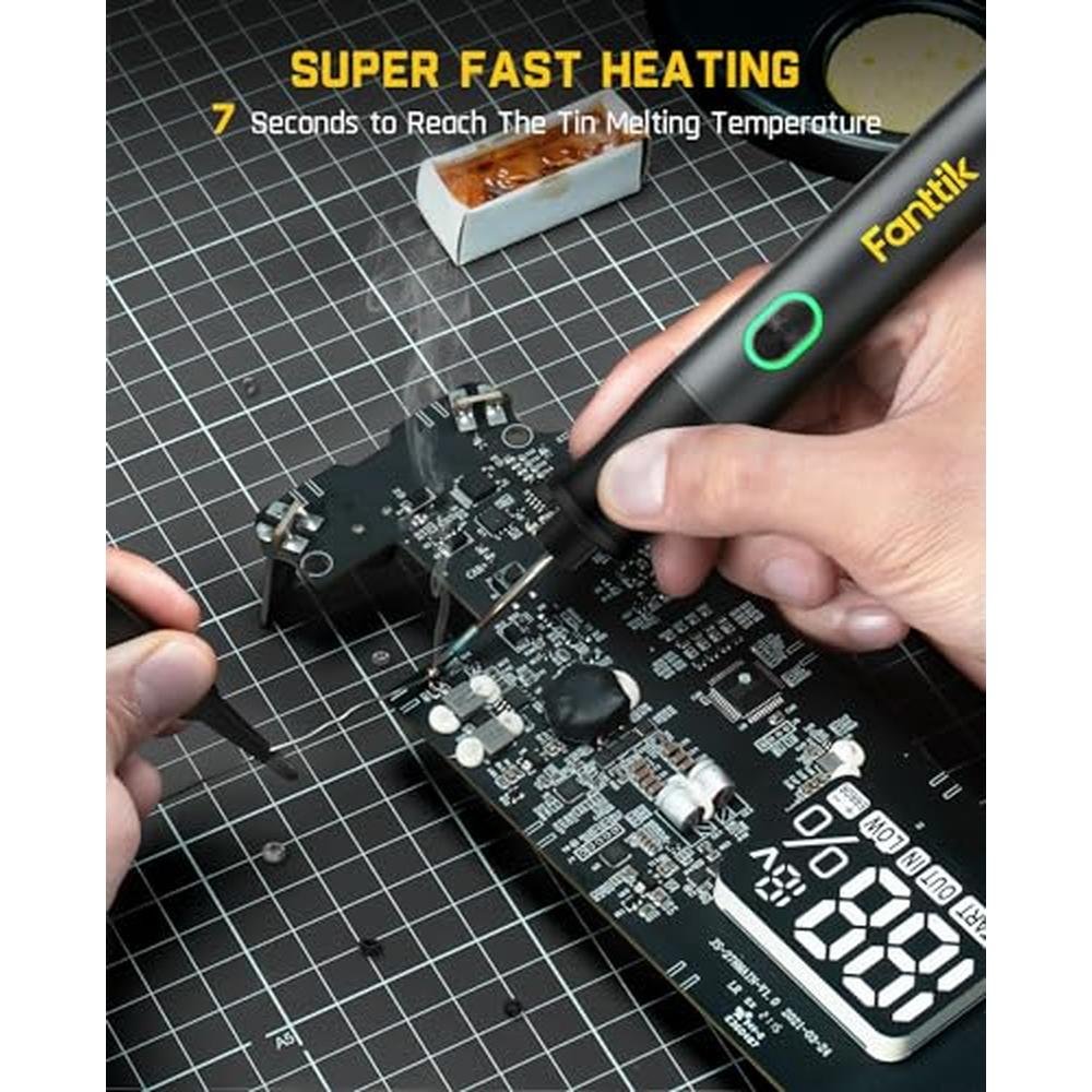 Soldering Iron Kit: Fanttik T1 Max & C8 Nano 3.7V Cordless – Side View