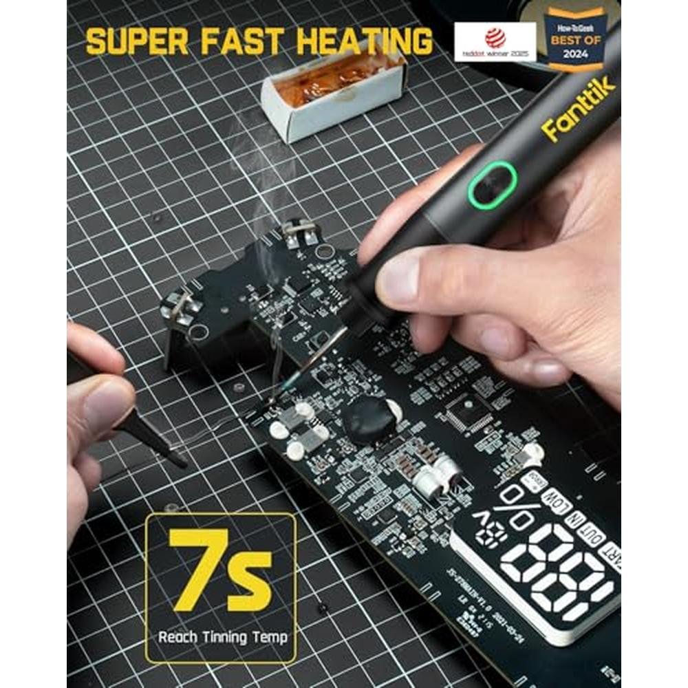 Cordless Soldering Iron: Fanttik T1 Max 7-Second Fast – Side View