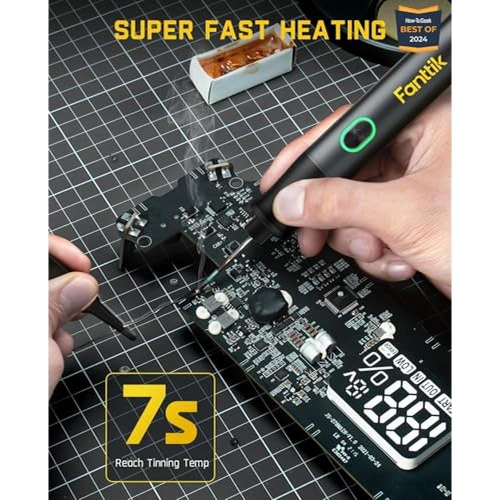 Soldering Iron Kit: Fanttik T1 Max E1 Max 3.7V Mini – Side View