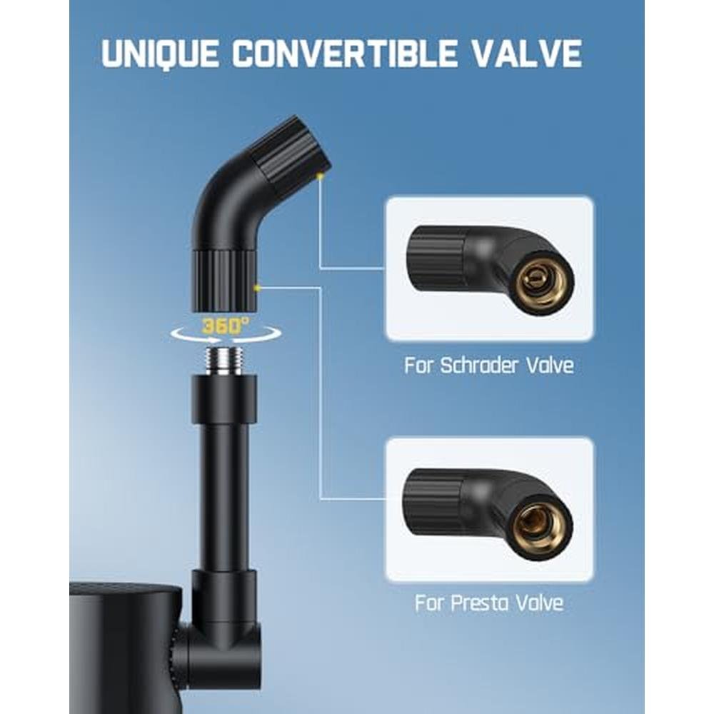 Bike Pump: Fanttik X9 Ace Mini 150PSI Fast Inflate Electric – Side View