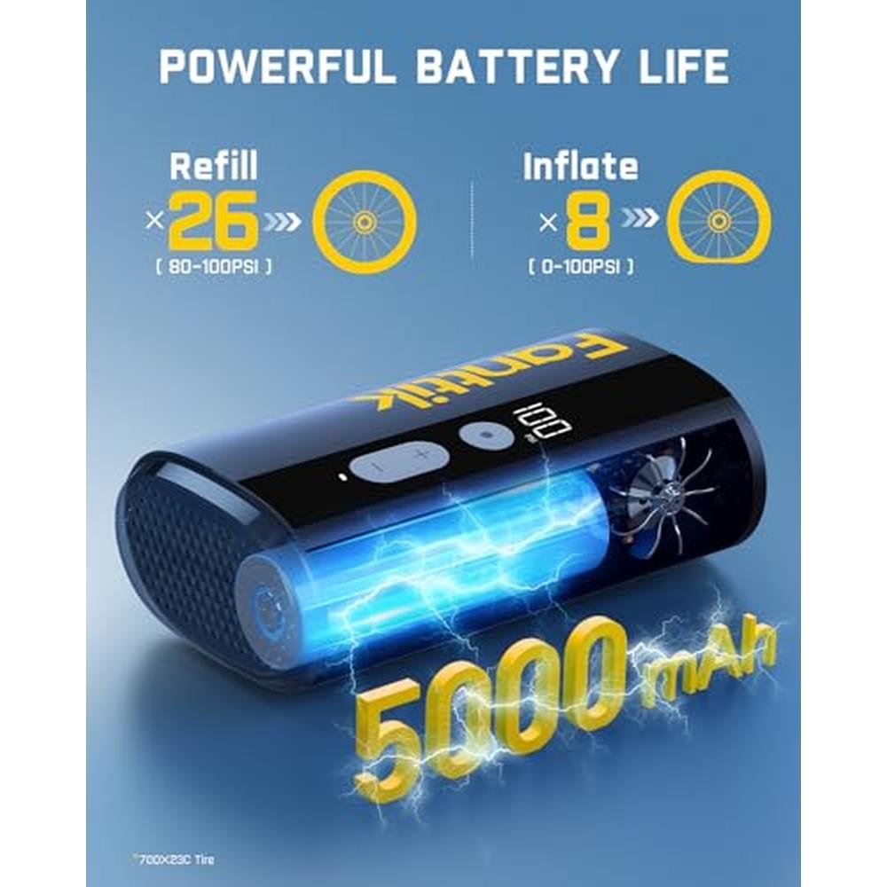 Bike Pump: Fanttik X9 Ace Mini 150PSI Fast Inflate Electric – Close-up Detail