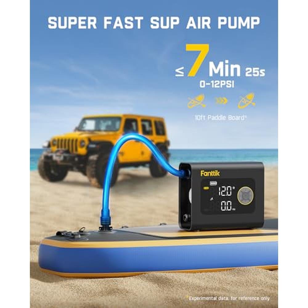 Portable Tire Inflator: Fanttik X9 Cross 4X Paddle Board – Close-up Detail