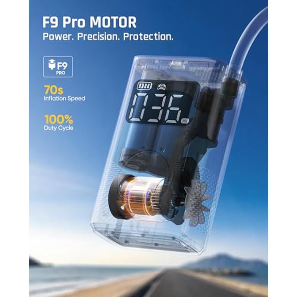Portable Tire Inflator: Fanttik X9 Pro 150PSI Air Compressor – In Use