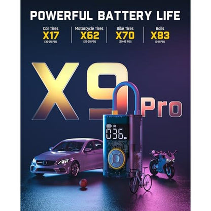 Portable Tire Inflator: Fanttik X9 Pro 150PSI Electric Bike – In Use