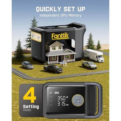 Portable Tire Inflator: Fanttik X9 Ultra 3-in-1 Air Pump – Packaging