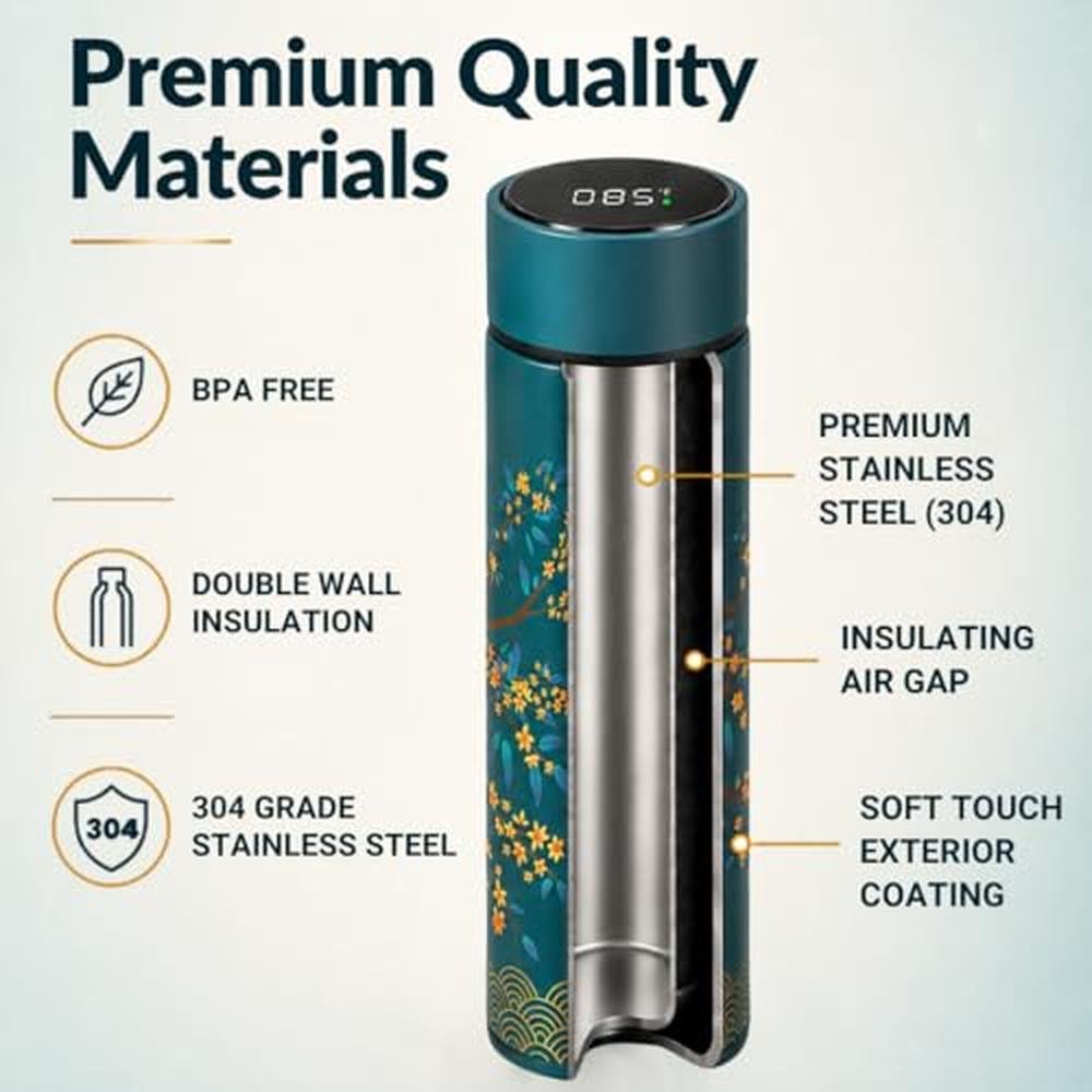 Tea Infuser: Farasi Smart Water Bottle with Fahrenheit – Close-up Detail