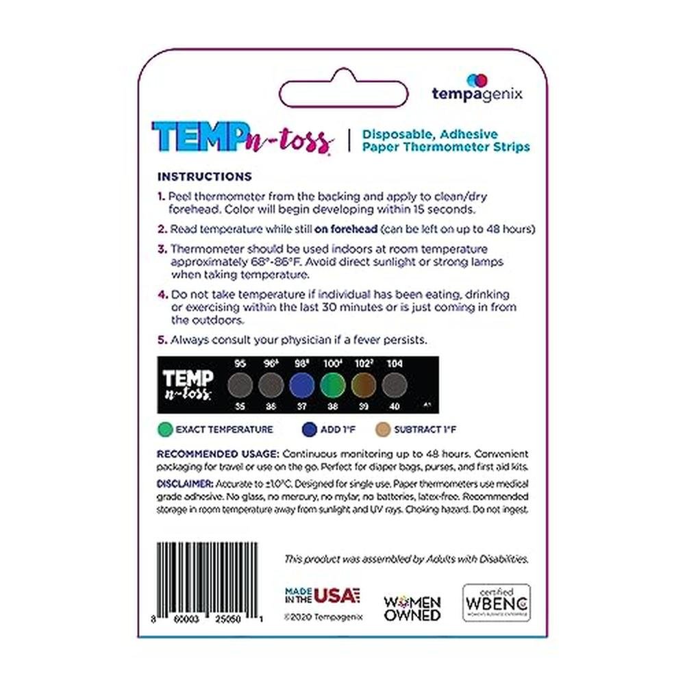 Disposable Forehead Thermometer Strips – Side View