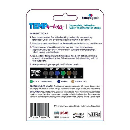 Disposable Forehead Thermometer Strips – Side View