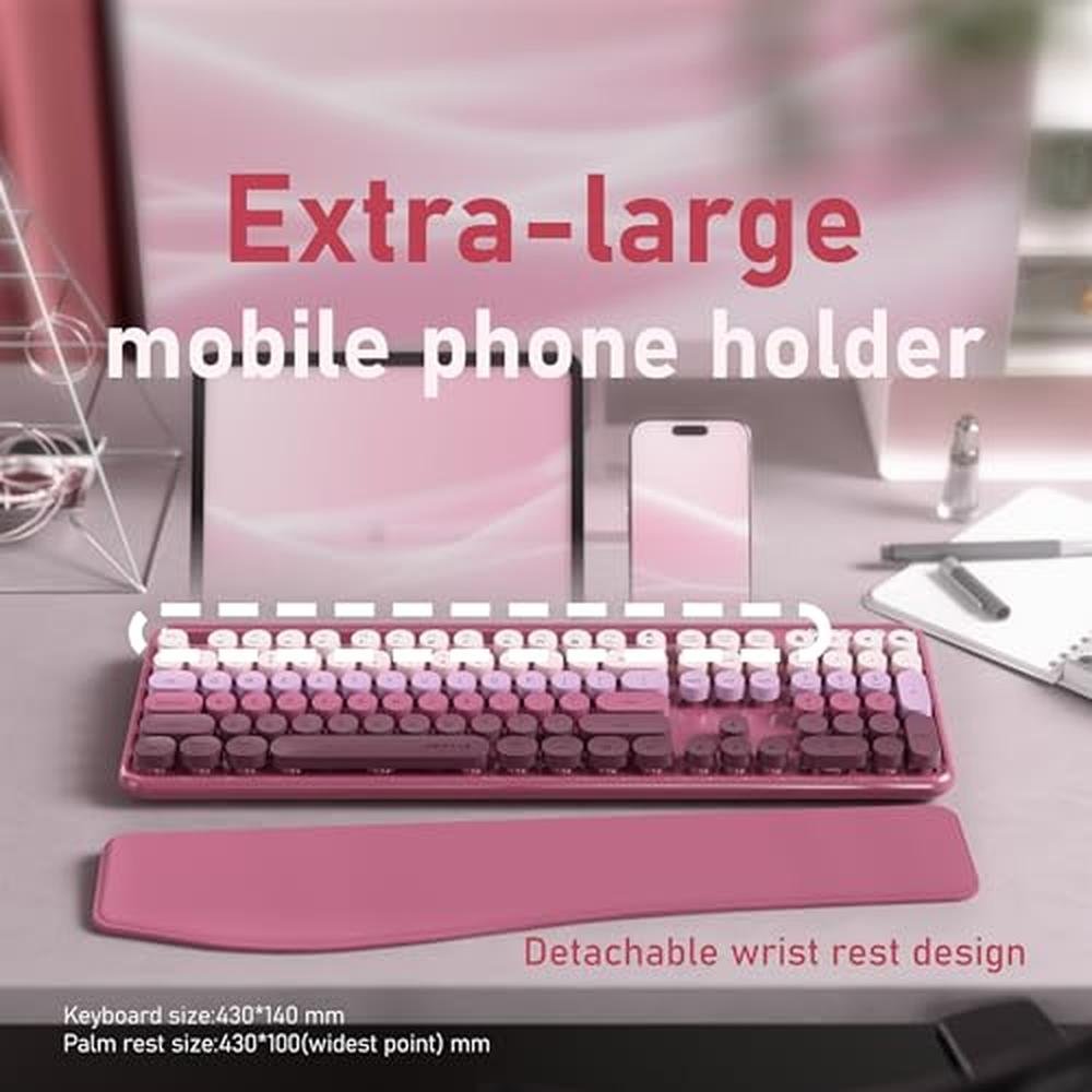 Wireless Keyboard and Mouse: FCPLU xUBOTIE 104-Key QWERTY – In Use