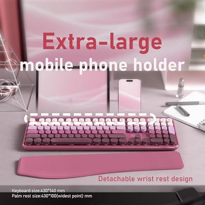 Wireless Keyboard and Mouse: FCPLU xUBOTIE 104-Key QWERTY – In Use