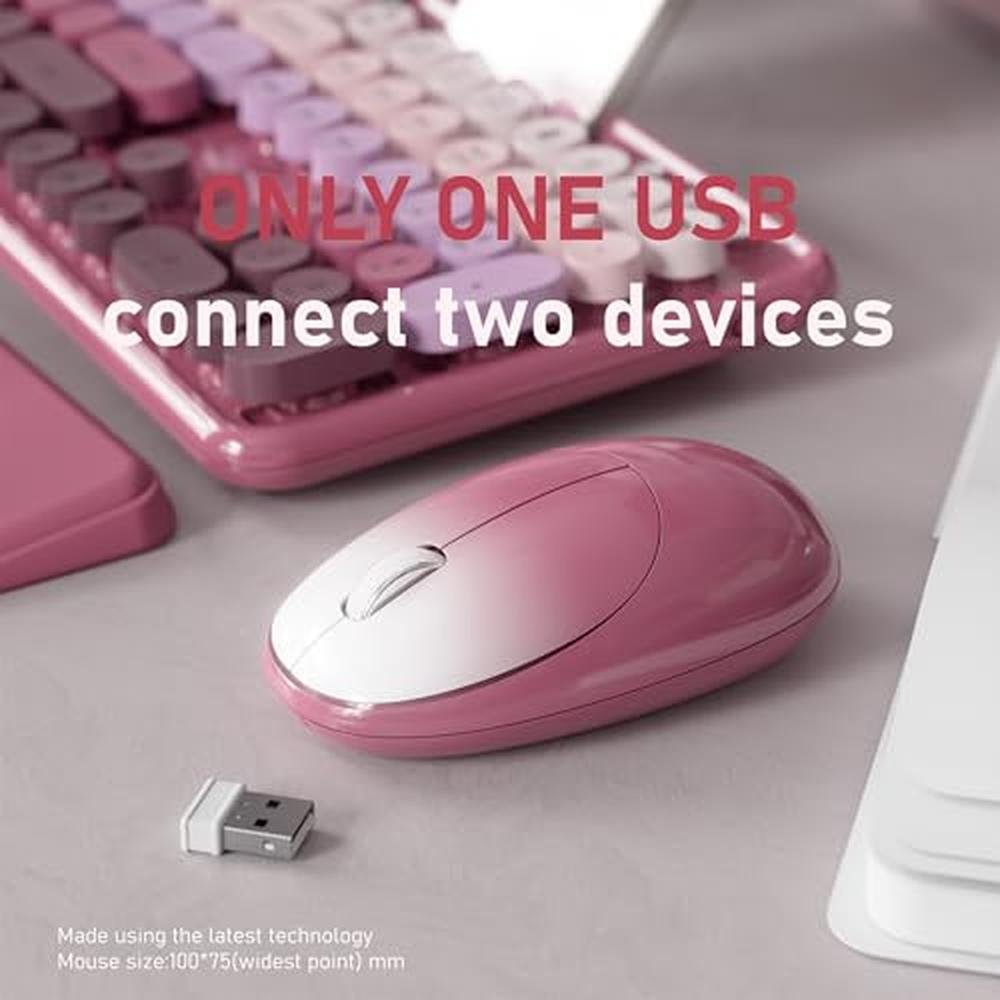 Wireless Keyboard and Mouse: FCPLU xUBOTIE 104-Key QWERTY – Packaging