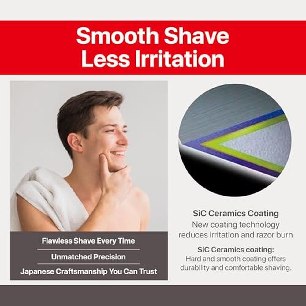 Shaving Razor: Feather F3 Pivoting Head Shaving Razor with – In Use