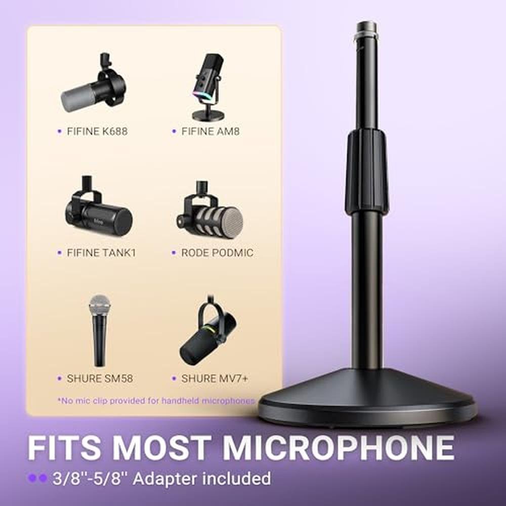 Stand Fifine: FIFINE Desktop Microphone Stand Adjustable – In Use