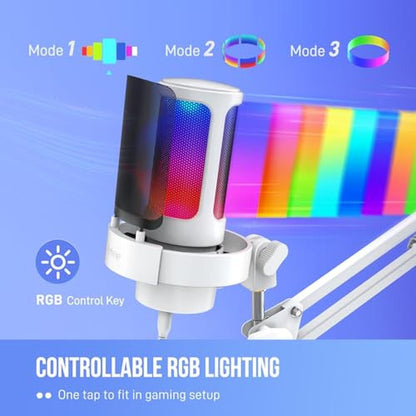 Microphone Fifine: FIFINE Gaming PC USB Microphone Kit – Close-up Detail