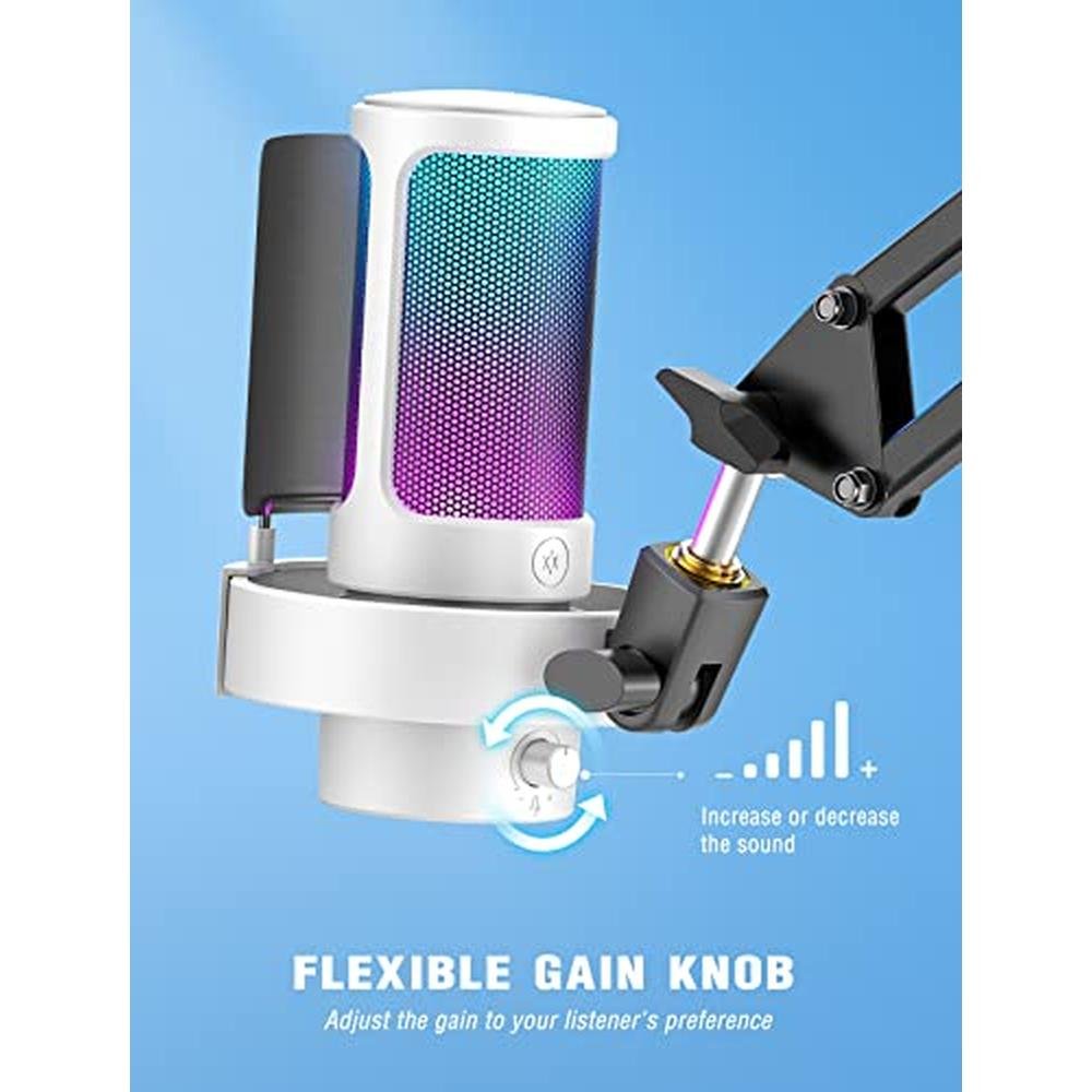 FIFINE Gaming USB PC Computer RGB Microphone for Live – Packaging